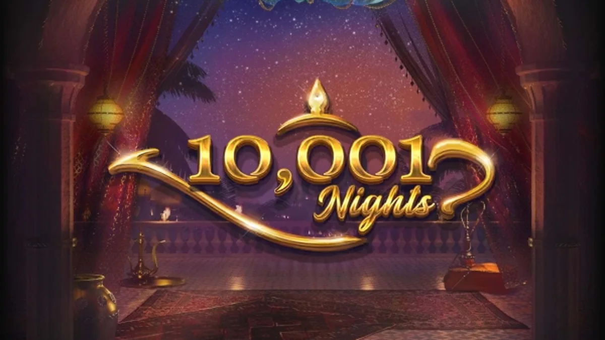 Cenário temático de 10,001 Nights com elementos árabes e design luxuoso